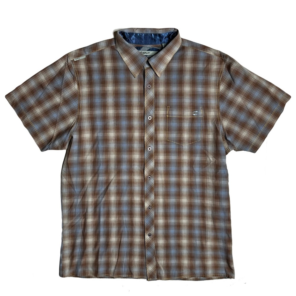Split Skateboards Plaid Button Down Shirt